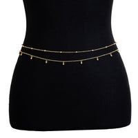 Thumbnail for Geometric Layered Ball Tassel Saturn Belly Chain Set - ArtGalleryZen