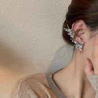 Thumbnail for Geometric Liquid Butterfly Ear Cuff Climber Crawler Wrap Earring - ArtGalleryZen