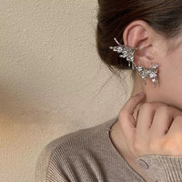 Thumbnail for Geometric Liquid Butterfly Ear Cuff Climber Crawler Wrap Earring - ArtGalleryZen