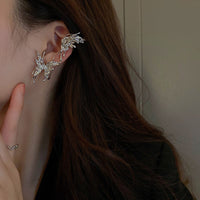 Thumbnail for Geometric Liquid Butterfly Ear Cuff Climber Crawler Wrap Earring