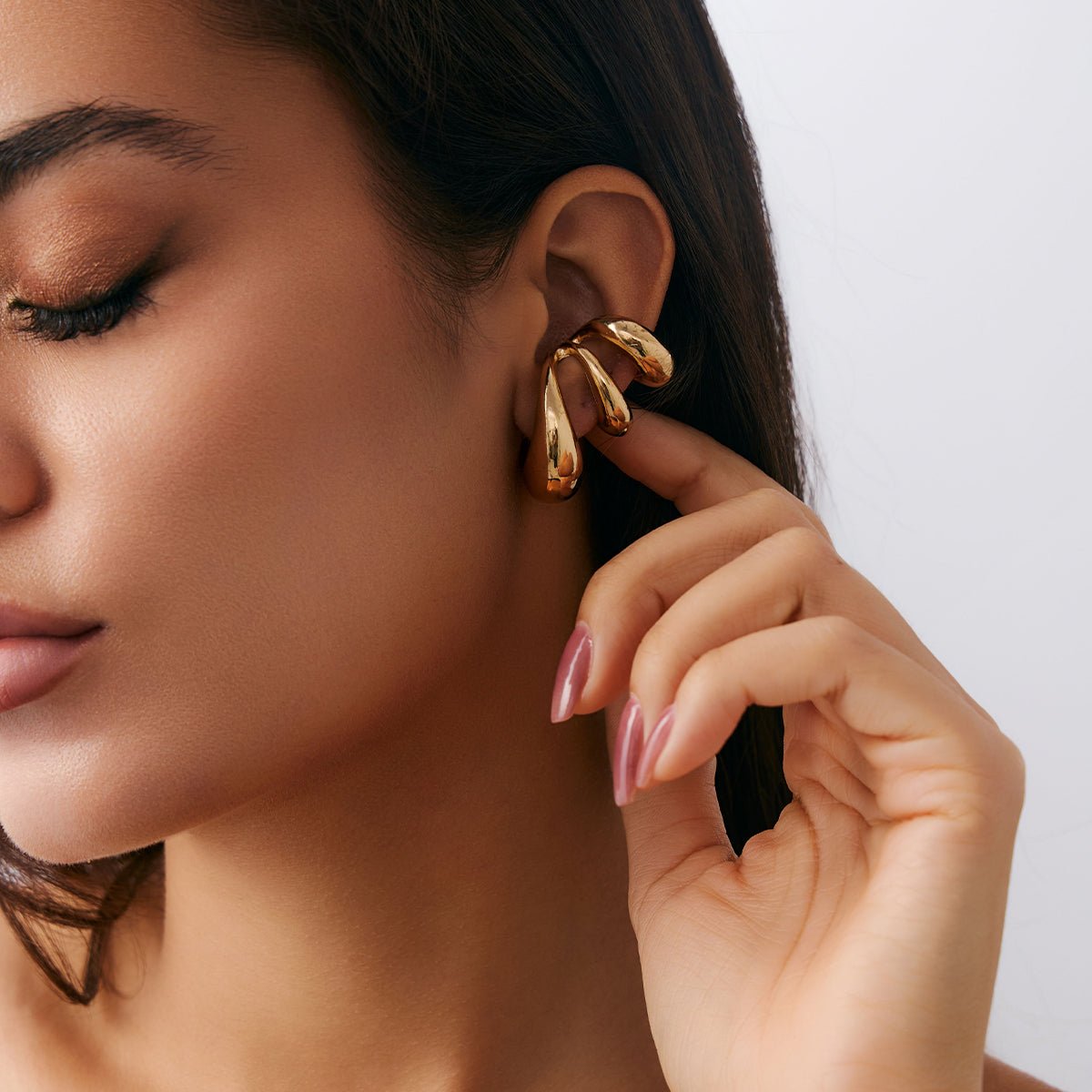 Geometric Liquid Flow Waterdrop Earrings - ArtGalleryZen