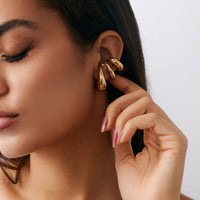 Thumbnail for Geometric Liquid Flow Waterdrop Earrings - ArtGalleryZen