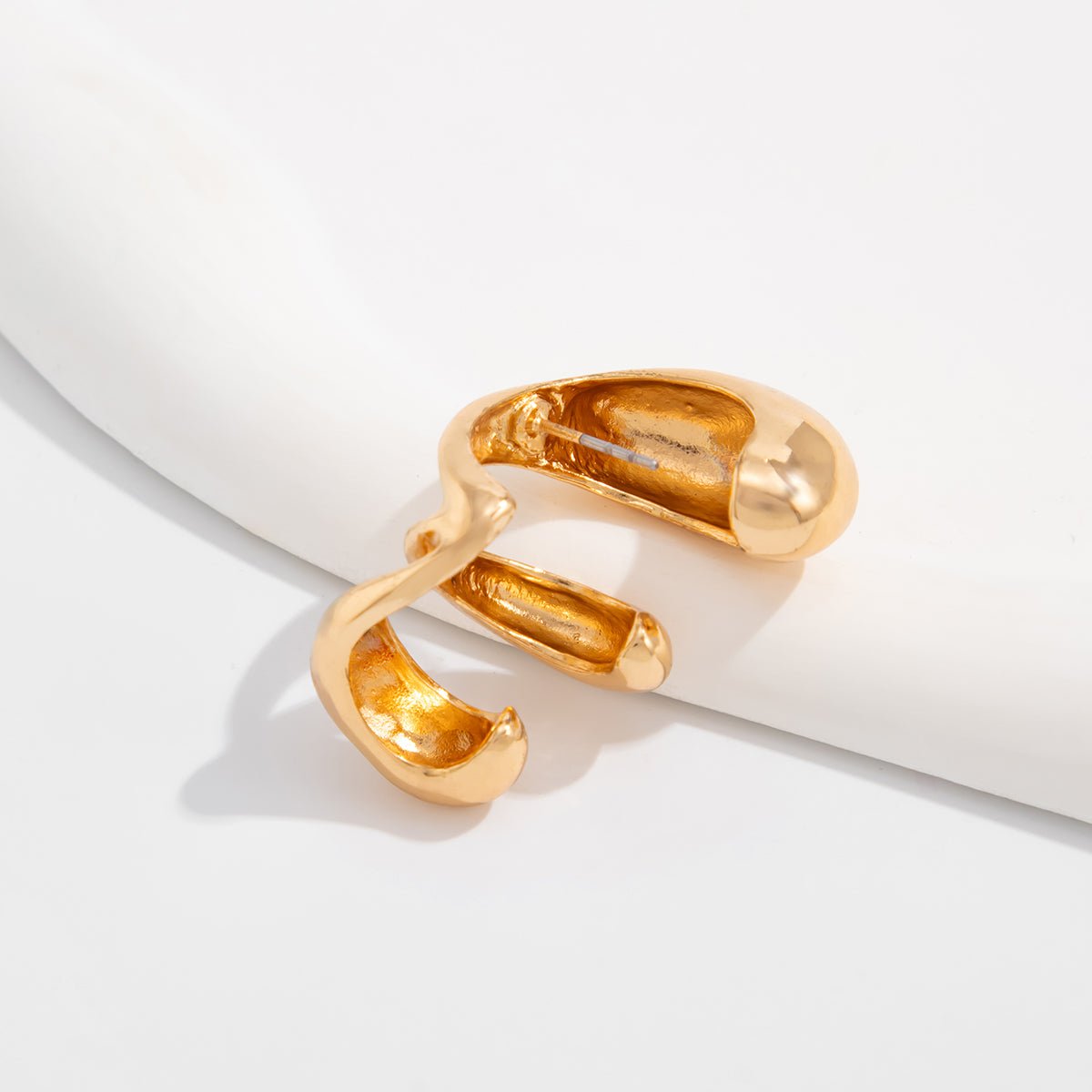 Geometric Liquid Flow Waterdrop Earrings - ArtGalleryZen