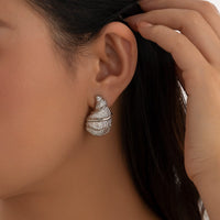 Thumbnail for Geometric Metallic Conch Shaped Earrings