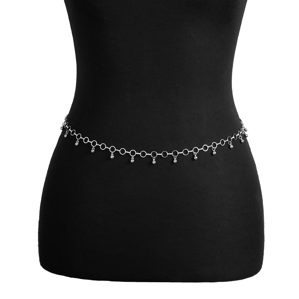 Geometric Minimalist Ball Tassel Hoop Belly Chain - ArtGalleryZen