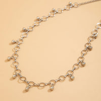 Thumbnail for Geometric Minimalist Ball Tassel Hoop Belly Chain - ArtGalleryZen