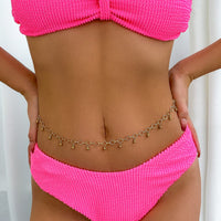 Thumbnail for Geometric Minimalist Ball Tassel Hoop Belly Chain - ArtGalleryZen