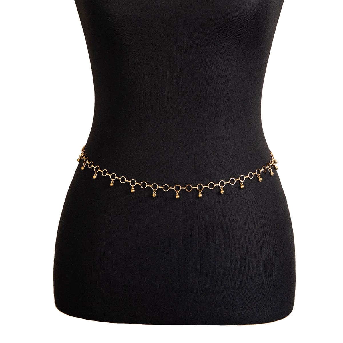 Geometric Minimalist Ball Tassel Hoop Belly Chain - ArtGalleryZen