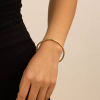 Thumbnail for Geometric Minimalist Double Knotted Bangle Bracelet