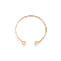 Thumbnail for Geometric Minimalist  Duo Ball Open Cuff Bangle Bracelet