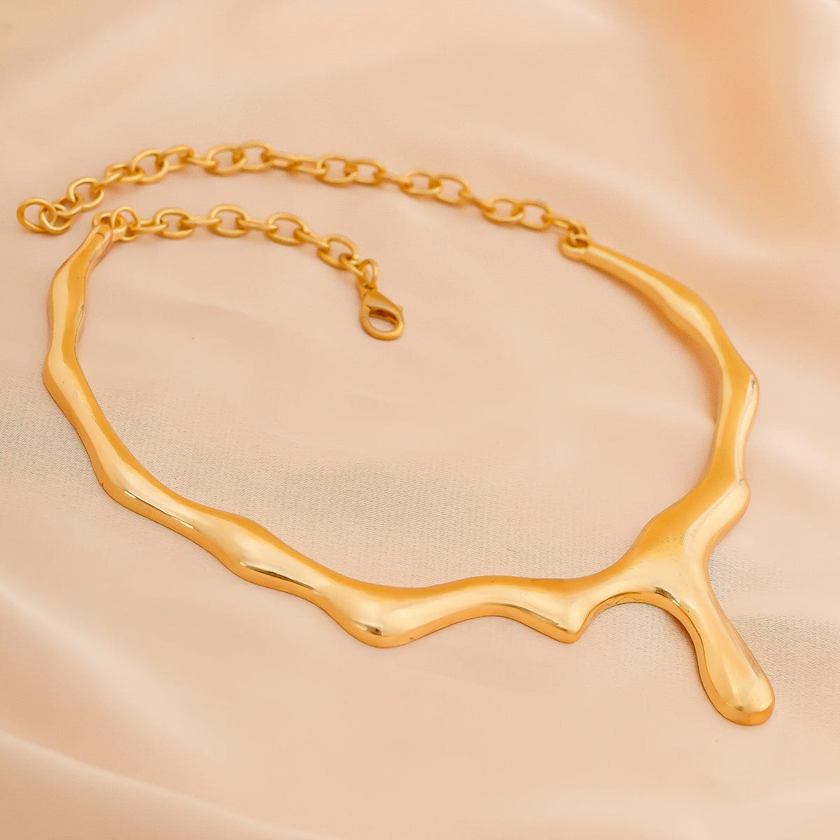 Geometric Minimalist Flow Waterdrop Collar Necklace