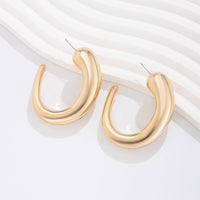 Thumbnail for Geometric Minimalist Glossy C Shaped Earrings