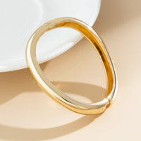 Thumbnail for Geometric Minimalist Glossy Curved Bangle Bracelet - ArtGalleryZen