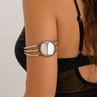 Thumbnail for Geometric Minimalist Glossy Round Charm Arm Cuff