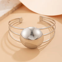 Thumbnail for Geometric Minimalist Glossy Round Charm Arm Cuff