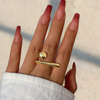 Thumbnail for Geometric Minimalist Glossy Round Open Ring - ArtGalleryZen