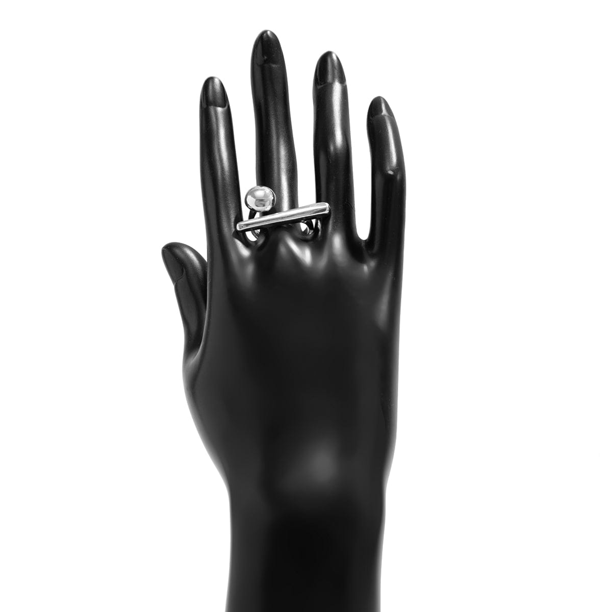 Geometric Minimalist Glossy Round Open Ring - ArtGalleryZen