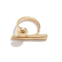 Thumbnail for Geometric Minimalist Glossy Round Open Ring - ArtGalleryZen