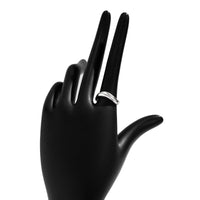 Thumbnail for Geometric Minimalist Gold Silver Plated Curved Ring - ArtGalleryZen