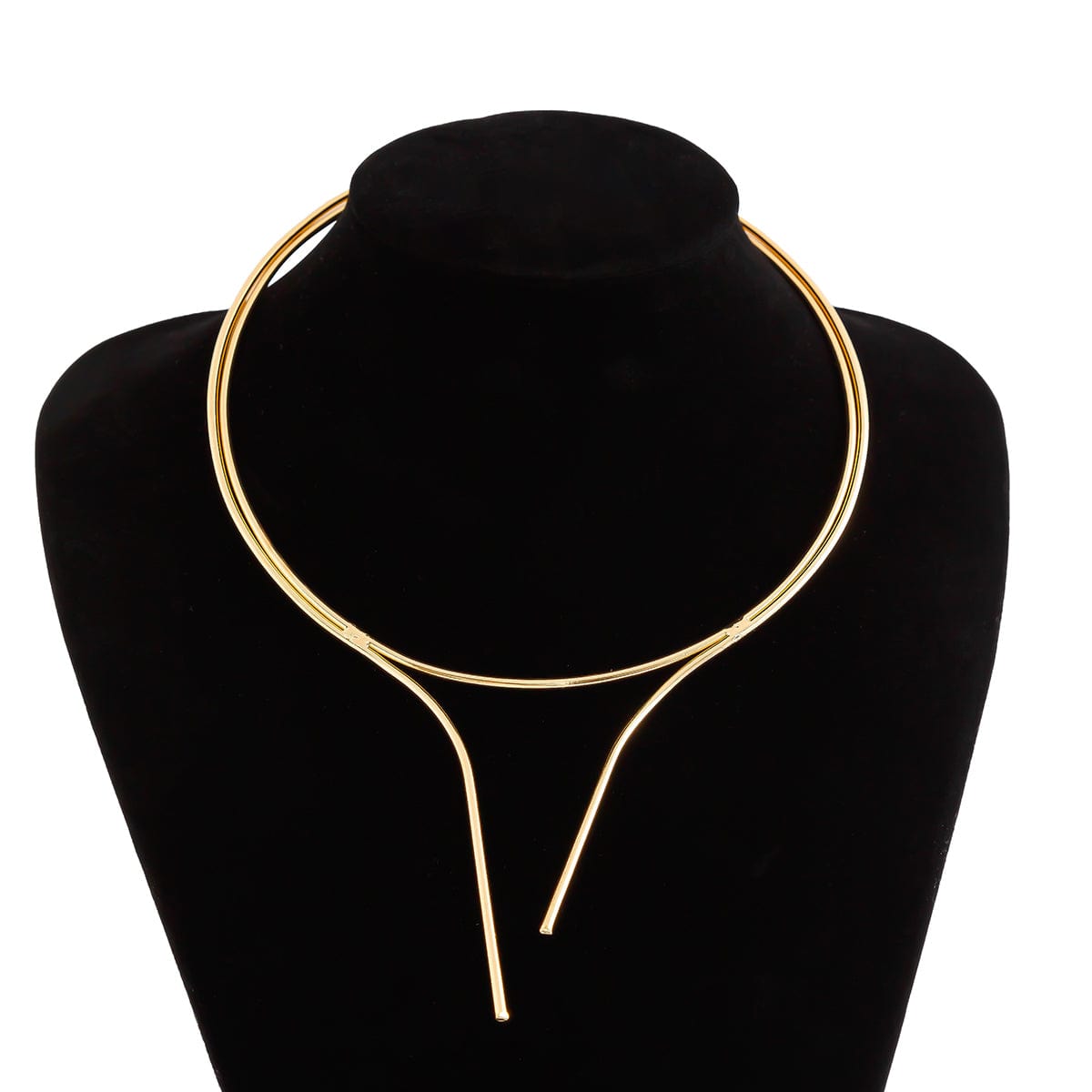 Geometric Minimalist Gold Silver Plated Wire Open Collar Necklace