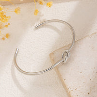 Thumbnail for Geometric Minimalist Knotted Bangle Bracelet