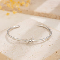 Thumbnail for Geometric Minimalist Knotted Bangle Bracelet