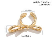 Thumbnail for Geometric Minimalist Metal Bowknot Ribbon Ring