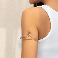 Thumbnail for Geometric Minimalist Spiral Triangle Arm Cuff