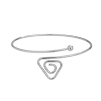 Thumbnail for Geometric Minimalist Spiral Triangle Arm Cuff