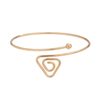 Thumbnail for Geometric Minimalist Spiral Triangle Arm Cuff