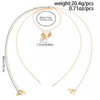 Thumbnail for Geometric Pearl Pleated Waterdrop Charm Long Chain Necklace - ArtGalleryZen