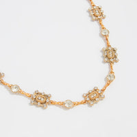 Thumbnail for Geometric Rhinestone Inlaid Hollow Square Waist Chain - ArtGalleryZen