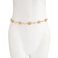 Thumbnail for Geometric Rhinestone Inlaid Hollow Square Waist Chain - ArtGalleryZen