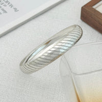 Thumbnail for Geometric Silver Plated Striped Arm Cuff - ArtGalleryZen