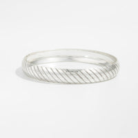 Thumbnail for Geometric Silver Plated Striped Arm Cuff - ArtGalleryZen