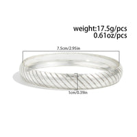 Thumbnail for Geometric Silver Plated Striped Arm Cuff - ArtGalleryZen