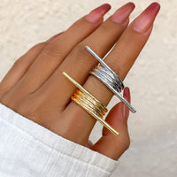 Thumbnail for Geometric Stylish Metal Spring Ring