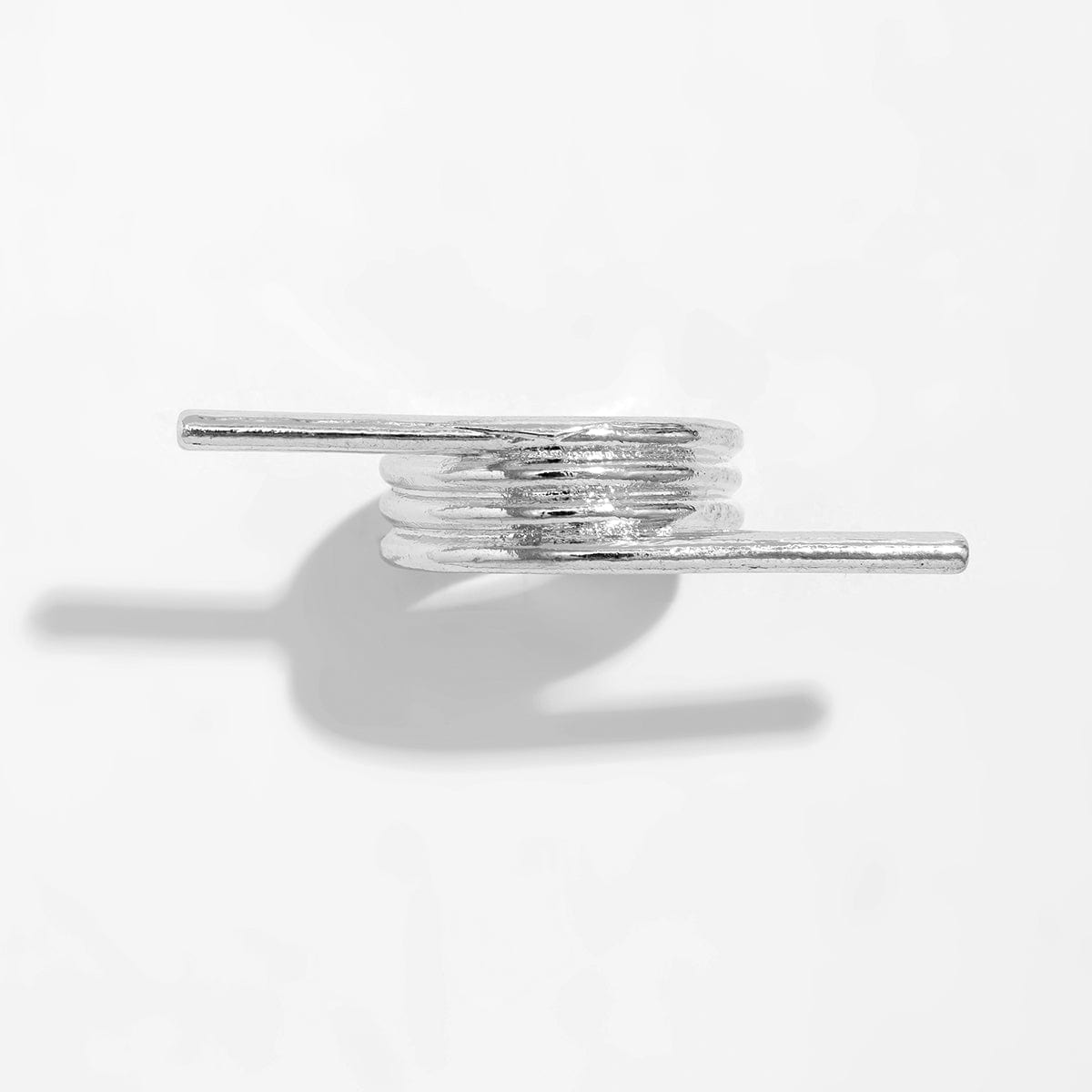 Geometric Stylish Metal Spring Ring