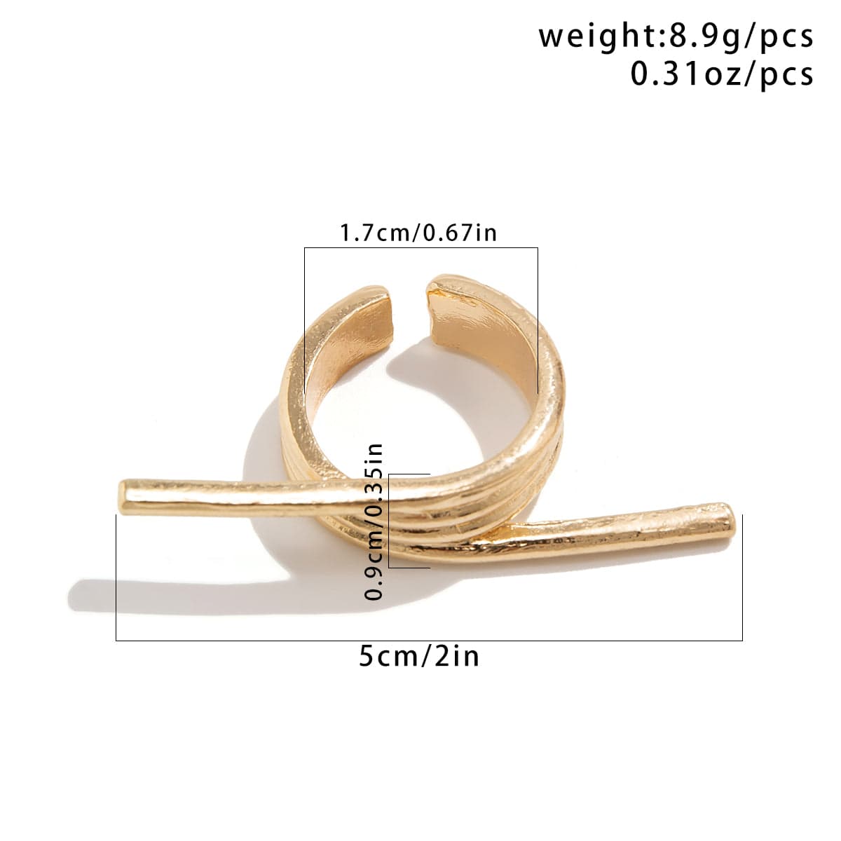 Geometric Stylish Metal Spring Ring