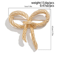 Thumbnail for Geometric Textured Bowknot Pin Brooch