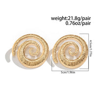 Thumbnail for Geometric Textured Spiral Stud Earrings