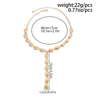 Thumbnail for Geometric Textured Waterdrop Y Necklace - ArtGalleryZen