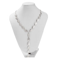 Thumbnail for Geometric Textured Waterdrop Y Necklace - ArtGalleryZen