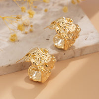 Thumbnail for Geometric Textured Wide C Shaped Earrings - ArtGalleryZen