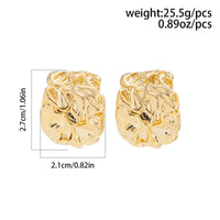 Thumbnail for Geometric Textured Wide C Shaped Earrings - ArtGalleryZen