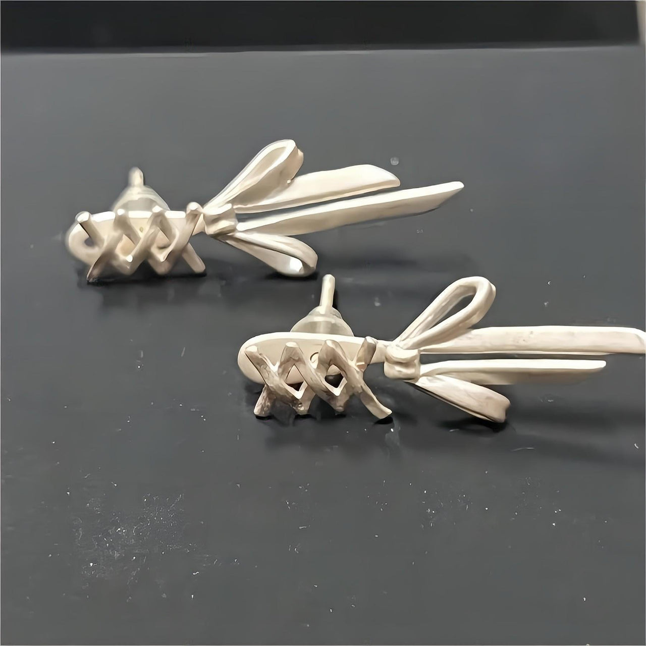 Geometric Transformable Ribbon Earrings - ArtGalleryZen