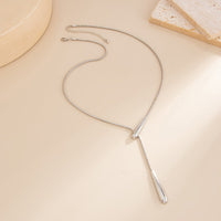 Thumbnail for Geometric Waterdrop Charm Y Necklace - ArtGalleryZen