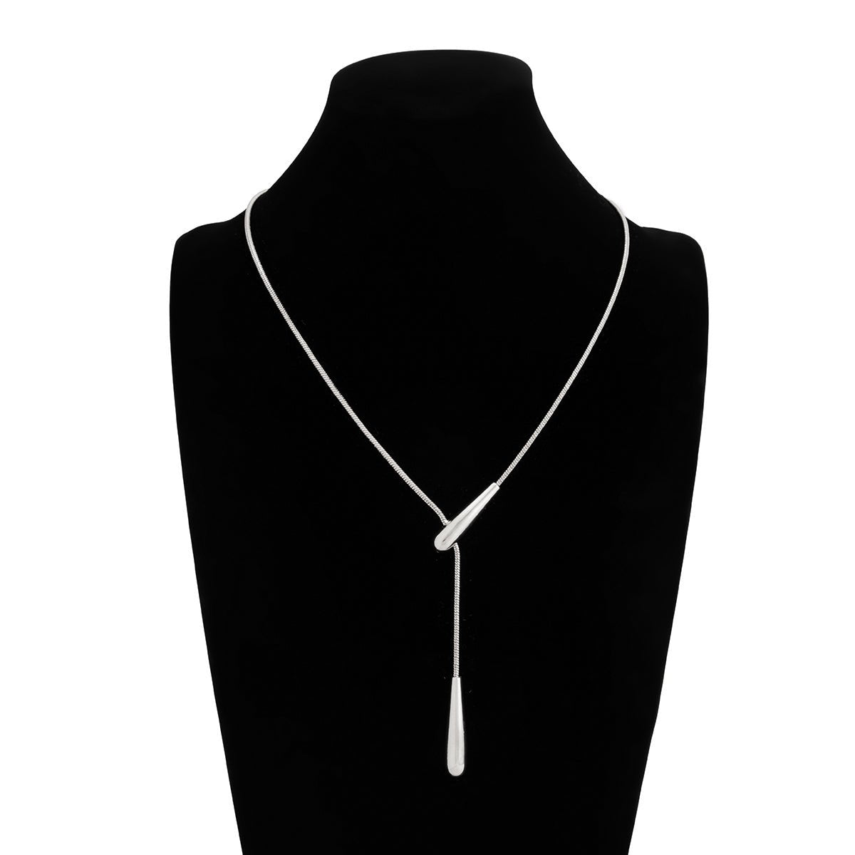 Geometric Waterdrop Charm Y Necklace - ArtGalleryZen