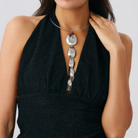 Thumbnail for Geometric Waterdrop Pendant Collar Choker Y Necklace - ArtGalleryZen