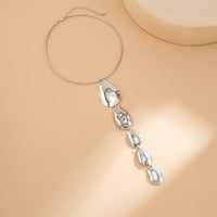 Thumbnail for Geometric Waterdrop Pendant Collar Choker Y Necklace - ArtGalleryZen